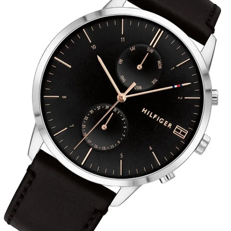 Tommy Hilfiger Hunter Chronograph Black Dial Men's Watch | 1710406